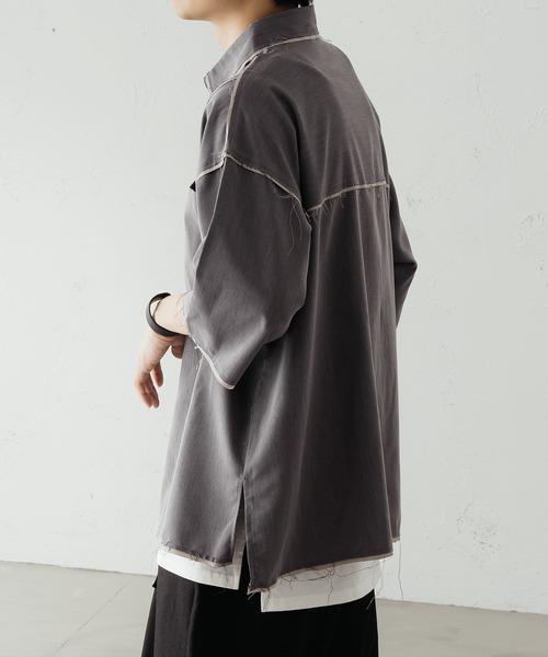 「epnok」 半袖シャツ LARGE グレー メンズ_画像7