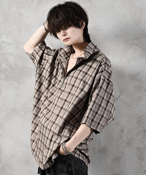 「ADRER」 半袖シャツ X-SMALL ベージュ メンズ_画像4