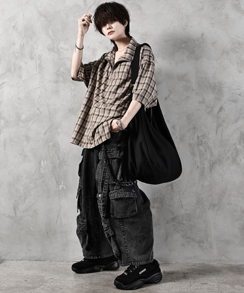「ADRER」 半袖シャツ X-SMALL ベージュ メンズ_画像7