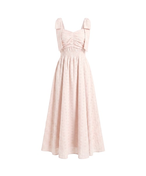 Rose Muse（ロゼミューズ） ワンピース Cotton lace ribbon cami dress