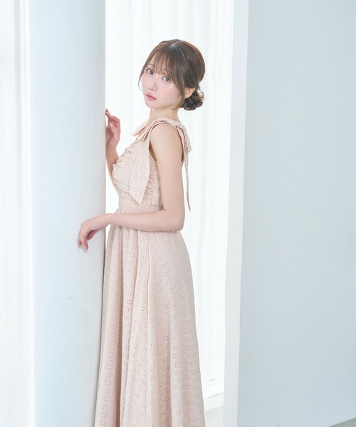 Rose Muse（ロゼミューズ） ワンピース Cotton lace ribbon cami dress