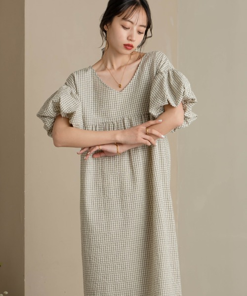 「hinari」 半袖ワンピース X-SMALL ホワイト レディース_画像3