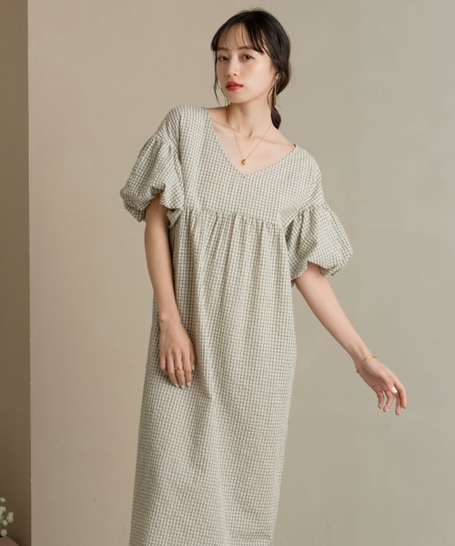 「hinari」 半袖ワンピース X-SMALL ホワイト レディース_画像5