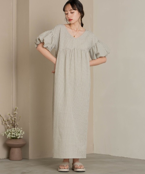 「hinari」 半袖ワンピース X-SMALL ホワイト レディース_画像6
