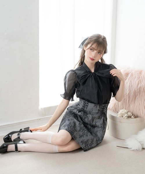 「DearMyLoveRose」 半袖ブラウス MEDIUM オフホワイト レディース_画像8