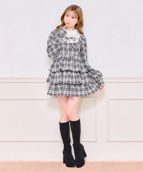 「apres jour」 長袖ワンピース X-LARGE ホワイト系その他 レディース_画像3