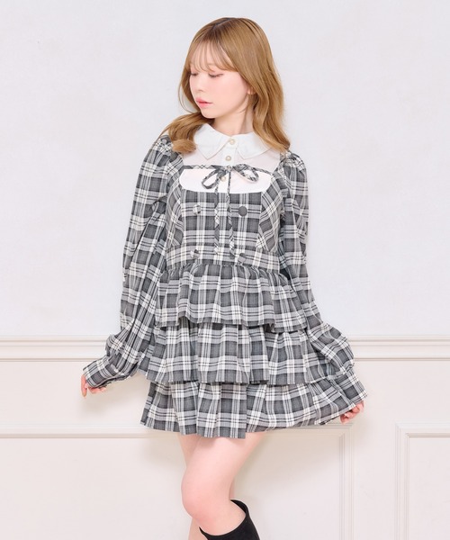「apres jour」 長袖ワンピース X-LARGE ホワイト系その他 レディース_画像6