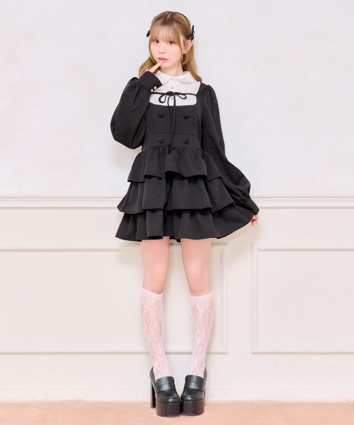 「apres jour」 長袖ワンピース X-LARGE ホワイト系その他 レディース_画像8