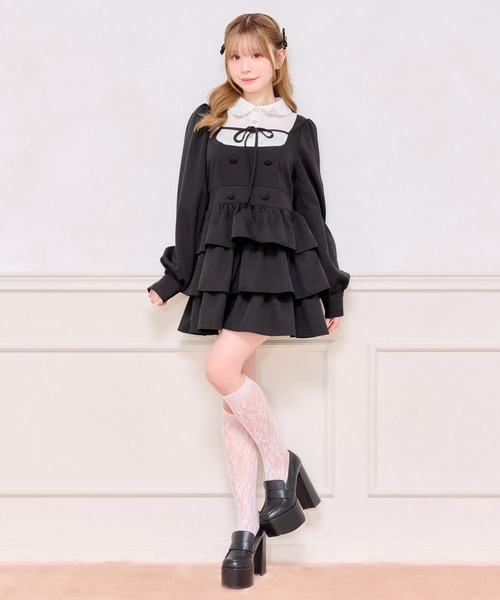 「apres jour」 長袖ワンピース X-LARGE ホワイト系その他 レディース_画像9