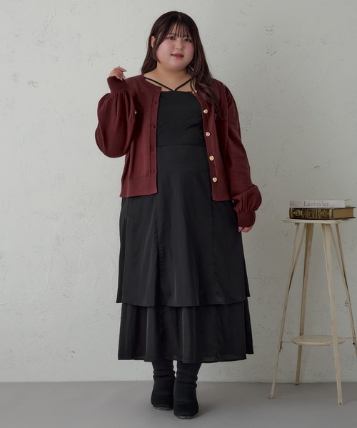 「Louiosy」 ニットカーディガン X-LARGE ネイビー レディース_画像5