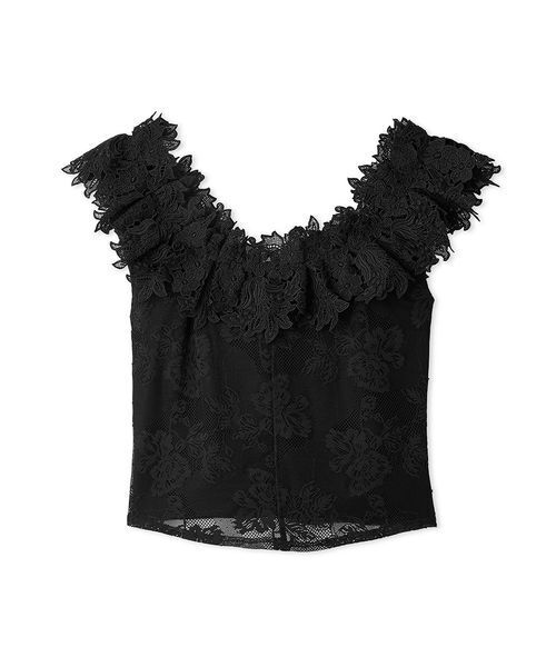 SNIDEL（スナイデル） tシャツ フリルカラーカットレースTOPS