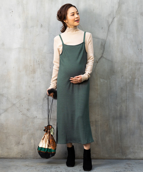 新着商品 マタニティ 重ね着風リブニットワンピ ハイネック 春夏新色 Www Muslimaidusa Org