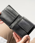 二つ折り 二つ折り財布 財布 やぎ革レザー 隠...の詳細画像5
