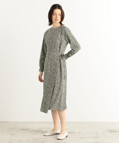 流行に ワンピース ブラッシュレオパードプリント アシンメトリーラップワンピース 完売 Assinatura Ionline Pt