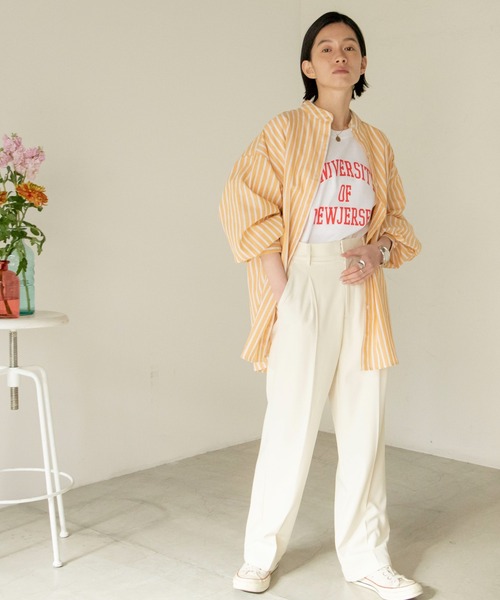 パンツ スラックス 【新色追加】ハイウエストセンタープレススラックスパンツ|ZOZOTOWN |10