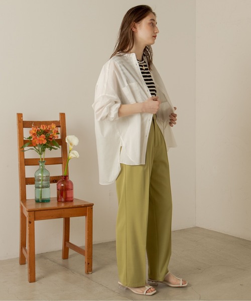 パンツ スラックス 【新色追加】ハイウエストセンタープレススラックスパンツ|ZOZOTOWN |18