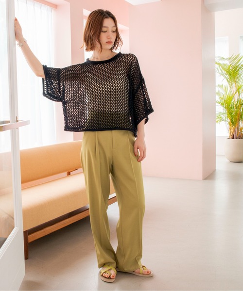 パンツ スラックス 【新色追加】ハイウエストセンタープレススラックスパンツ|ZOZOTOWN |17