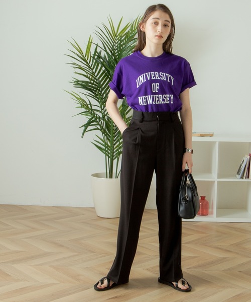 パンツ スラックス 【新色追加】ハイウエストセンタープレススラックスパンツ|ZOZOTOWN |12
