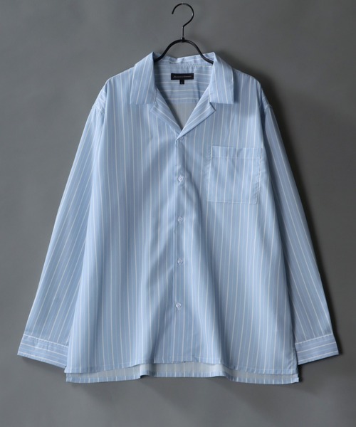 トップス drape design open collar shirt SITRY シャツ Drape Open Collar Shirt/ドレープ オープンカラー