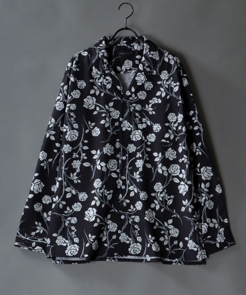 トップス drape design open collar shirt SITRY シャツ Drape Open Collar Shirt/ドレープ オープンカラー