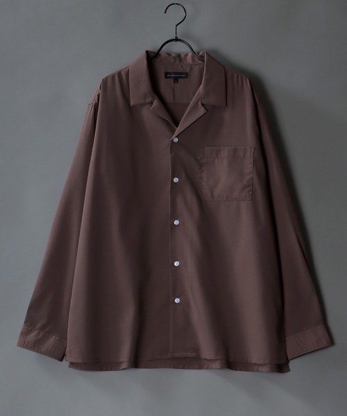 IRENE / アイレネ | Cotton Boil Shirt コットン オーガンジー オープンカラー バックスリット シャツ | 36 | ブラウン | レディース ORCIVAL(オーシバル/オーチバル) OPEN COLLAR PK DETAIL S/S SHIRT