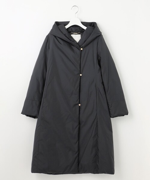 自由区 大きいサイズ XXL サテンタフタダウン Aライン ダウンコート ダブル