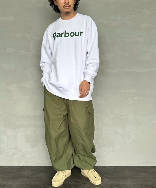 Barbour スウェット 「Barbour/バブアー」 ブランドロゴ クルー