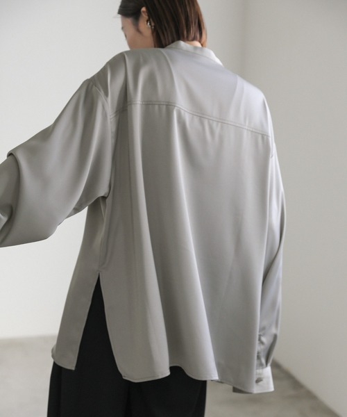 select MOCA（セレクトモカ） ブラウス シャツ ボウタイサテンルーズ