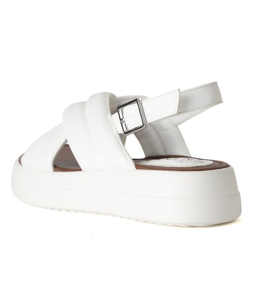 新品未使用 パデットクロスデザインサンダル coca（コカ） サンダル もちもち パデッド クロスベルト サンダル