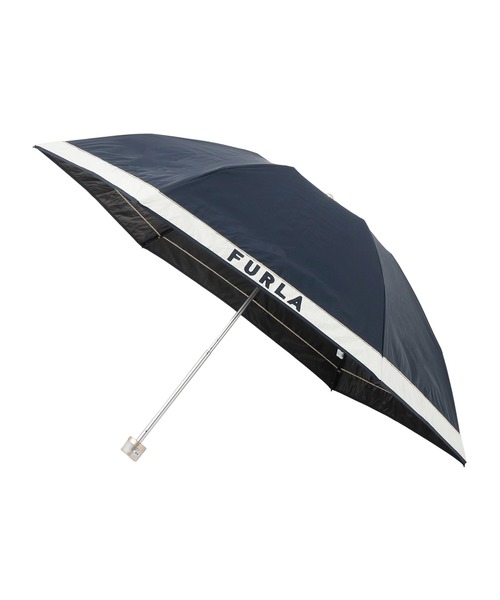 【晴雨兼用】FURLAフルラ カラーブロック×ロゴ折りたたみ傘 FURLA 折りたたみ傘 晴雨兼用折りたたみ日傘 カラーブロックロゴ