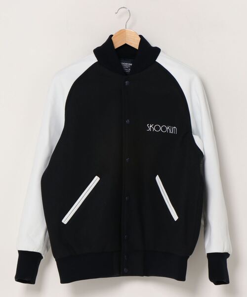 SKOOKUM スタジャン ネイビー/アイボリー