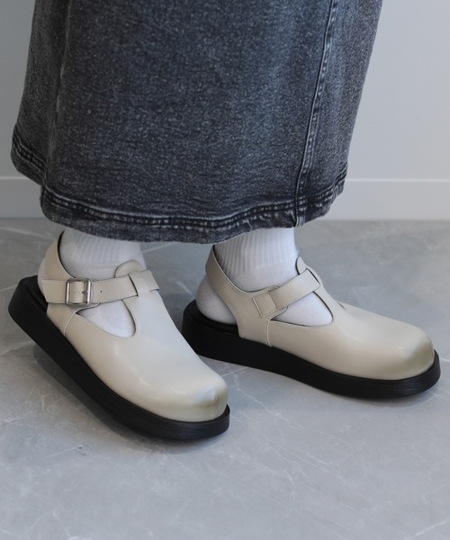 shoes365 バレエシューズ パンプス 「shoes365」Tストラップ 厚底