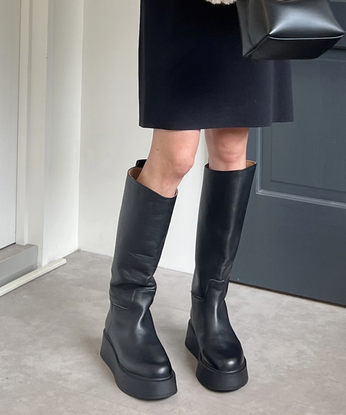 ブーツ 「REMME/レメ」 Platform ロングブーツ レディース : 85181672 
