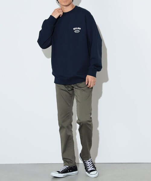 BEAMS HEART トレーナー スウェット スマイルロゴ クルー