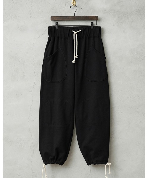 WAIPER.inc 米軍 U.S. NAVY ダブルニー スウェットパンツ　黒 WAIPER.inc スウェットパンツ ジャージ 米軍 US NAVY ダブルニー