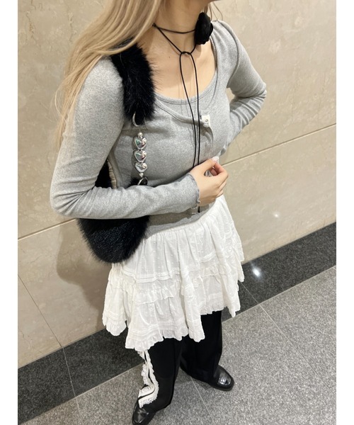 WC ショルダーバッグ バッグ フェイクファーバッグ レディース