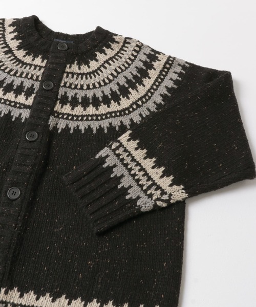 ITEMS URBANRESEARCH カーディガン マシンウォッシャブル求心柄