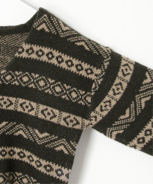 notch. カーディガン ノルディック柄ジップカーディガン レディース