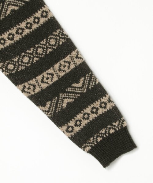 notch. カーディガン ノルディック柄ジップカーディガン レディース