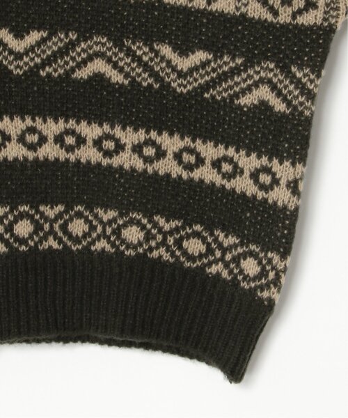 notch. カーディガン ノルディック柄ジップカーディガン レディース