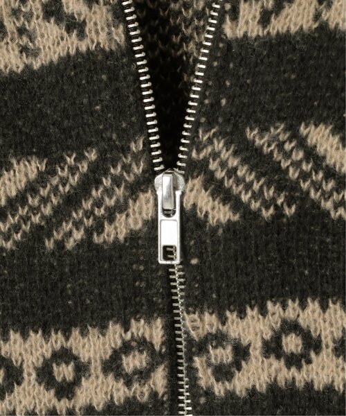 notch. カーディガン ノルディック柄ジップカーディガン レディース