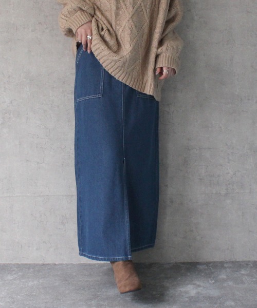 Emma（エマ） デニムスカート ホワイトステッチデニムスカート
