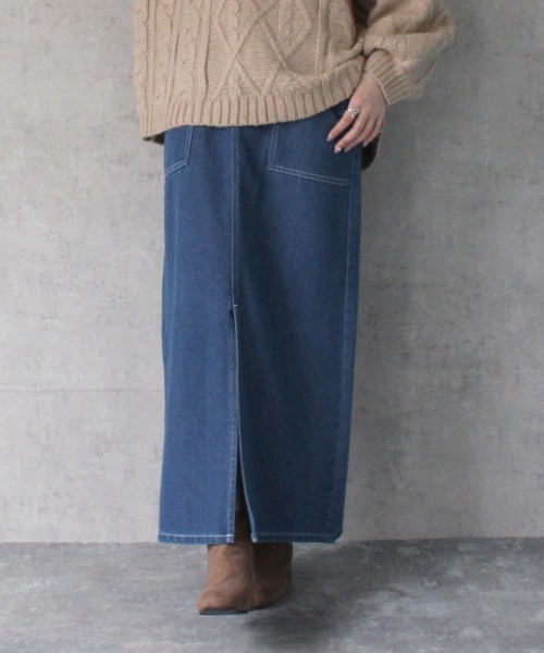 Emma（エマ） デニムスカート ホワイトステッチデニムスカート