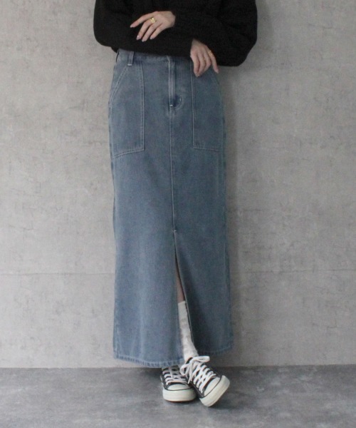 Emma（SELECT LEVERY） デニムスカート ホワイトステッチデニム