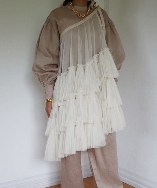 TUWAKRIM ロング スカート チュールラップスカート : ZOZOTOWN Yahoo