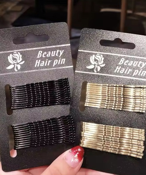 新品　ヘアピン　ブラック ヘアピン アメリカピン 玉付・黒色 ブラック 扱いやすくしっかり