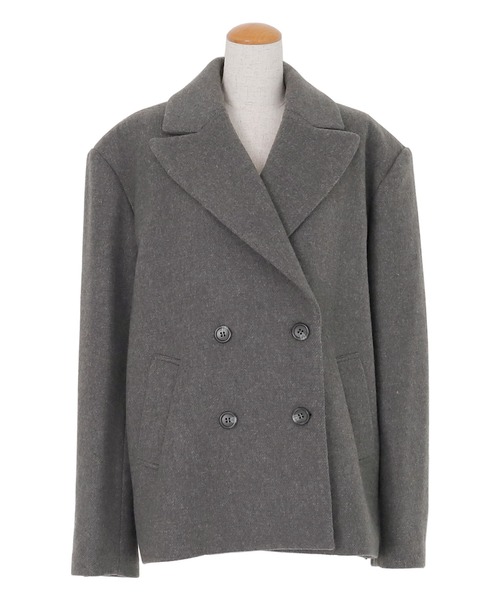 未使用◆アンタイトル 2024aw 大きいサイズ メルトン ピーコート 42 AMBIENT（アンビエント） ピーコート pコート メルトンPコート