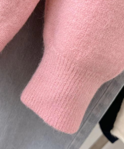 2ly2 ニット セーター クマ刺繍ラウンドネックソフトもちもちセーター