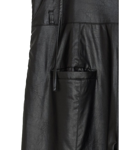 サロペット オーバーオール UND SHEER LAYARED SYNTHETIC LEATHER ROMPERS レディース_20