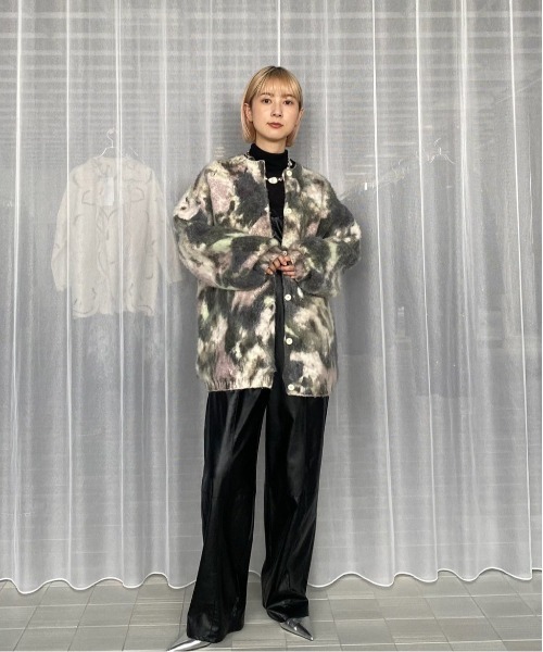 サロペット オーバーオール UND SHEER LAYARED SYNTHETIC LEATHER ROMPERS レディース_6